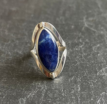 Charger l&#39;image dans la galerie, Bague reversible en argent avec pierres lapis lazuli et spondylus - Les Bijoux    ANA de PERU