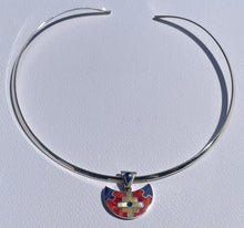 Charger l&#39;image dans la galerie, Bijoux en argent Ana de Peru - Pendentif en argent et pierre, croix andine.