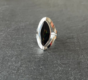 Bague "Anaranjado y negro"
