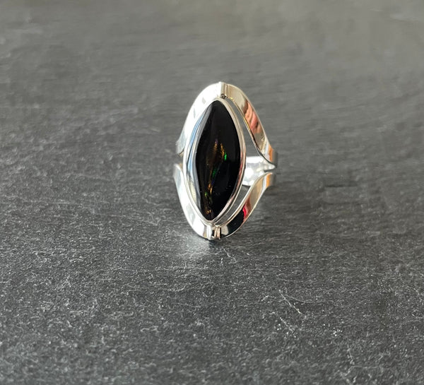 Bague "Anaranjado y negro"