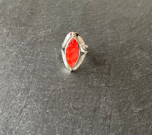 Bague "Anaranjado y negro"