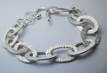 Charger l&#39;image dans la galerie, Bracelet argent large maille Ovale.