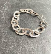 Charger l&#39;image dans la galerie, Bracelet argent large maille Ovale.