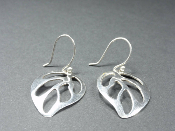 Boucles d'oreilles en argent "feuille"