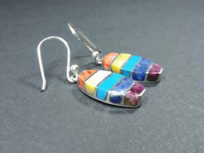 Boucles d'oreilles argent et pierres 