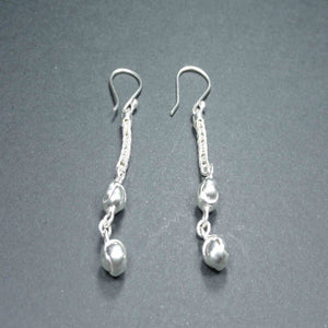 Boucles d'oreilles en argent "Suspendue"