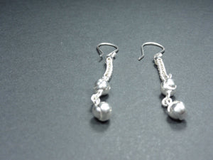 Boucles d'oreilles en argent "Suspendue"