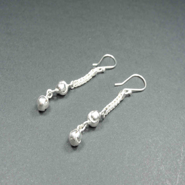 Boucles d'oreilles en argent "Suspendue"