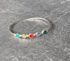 Bracelet en argent "Cinq couleurs"