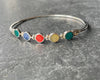 Bracelet en argent "Cinq couleurs"