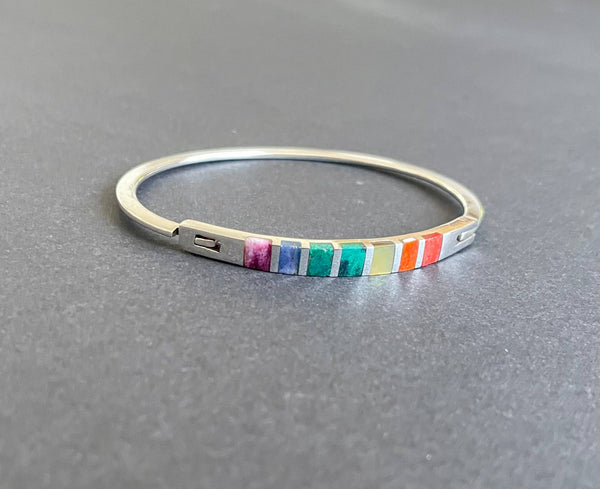 Bracelet en argent "Semanario andino"