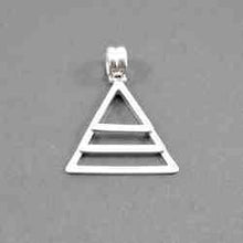 Charger l&#39;image dans la galerie, Pendentif argent &quot;Triples triangles&quot;