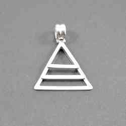 Pendentif argent "Triples triangles"