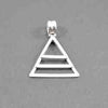 Pendentif argent "Triples triangles"