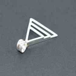 Pendentif argent "Triples triangles"