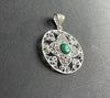 Bijou Ana de Peru - Pendentif "Esperanza" en argent, technique filigrane, pierre jade.