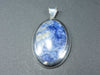Pendentif en argent ovale avec lazuli - Les Bijoux    ANA de PERU