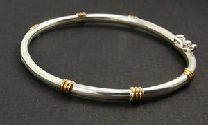 Bracelet en argent et or  - Les Bijoux ANA de PERU