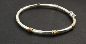 Bracelet en argent et or  - Les Bijoux ANA de PERU